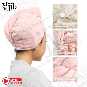 JIB Hair Drying Towel / Handuk Keramas Pengering Rambut