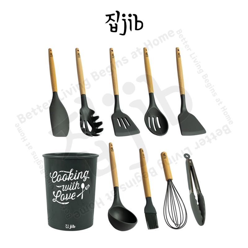 JIB UTENSIL SET 9 PCS - ABU SATUAN